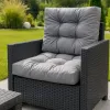 Zestaw poduszek MODULAR RATTAN 4x siedzisko 50x50cm + 4x oparcie 50x40cm Szary