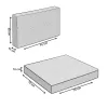 Zestaw poduszek MODULAR RATTAN 4x siedzisko 70x70cm + 4x oparcie 70x40cm Szary
