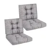 Zestaw poduszek MODULAR RATTAN 2x siedzisko 40x40cm + 2x oparcie 40x40cm Szary