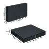 Zestaw poduszek MODULAR RATTAN 2x siedzisko 70x70cm + 2x oparcie 70x40cm Grafitowy