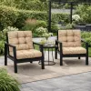 Zestaw poduszek MODULAR RATTAN 4x siedzisko 70x70cm + 4x oparcie 70x40cm Beżowy