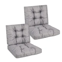 Zestaw poduszek MODULAR RATTAN 2x siedzisko 40x40cm + 2x oparcie 40x40cm Szary