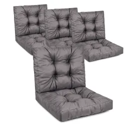 Zestaw poduszek MODULAR RATTAN 4x siedzisko 40x40cm + 4x oparcie 40x40cm Grafitowy