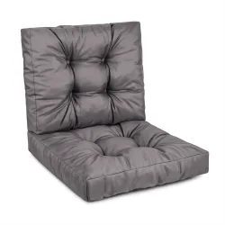 Zestaw poduszek MODULAR RATTAN siedzisko 50x50cm + oparcie 50x40cm Grafitowy
