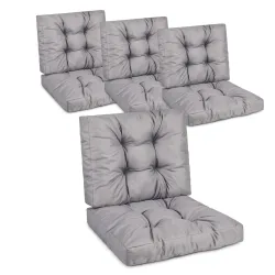 Zestaw poduszek MODULAR RATTAN 4x siedzisko 50x50cm + 4x oparcie 50x40cm Szary