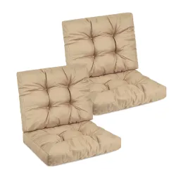 Zestaw poduszek MODULAR RATTAN 2x siedzisko 70x70cm + 2x oparcie 70x40cm Beżowy