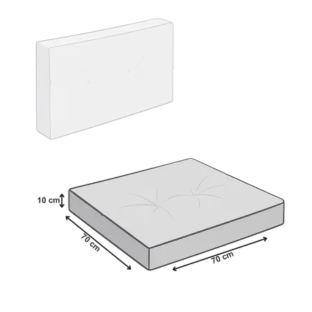 Poduszka MODULAR RATTAN siedzisko 70x70cm Szary