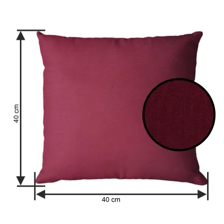 Poduszka AURA CLASSIC 40x40cm Bordowy