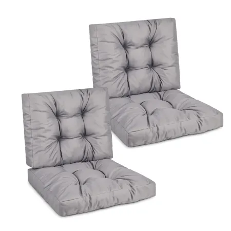Zestaw poduszek MODULAR RATTAN 2x siedzisko 50x50cm + 2x oparcie 50x40cm Szary