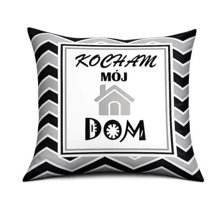 Kocham Mój DOM czarna 40x40 cm