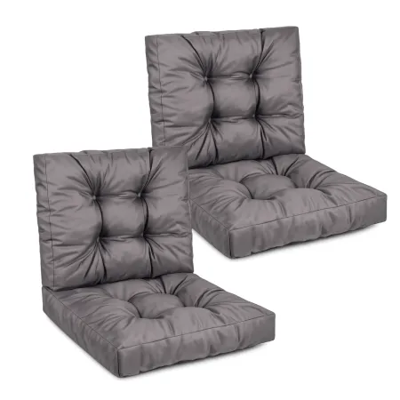Zestaw poduszek MODULAR RATTAN 2x siedzisko 40x40cm + 2x oparcie 40x40cm Grafitowy