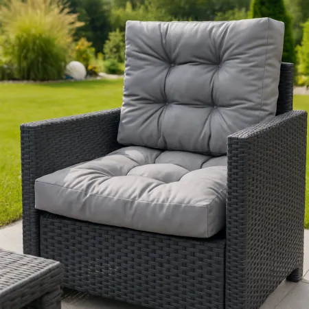 Zestaw poduszek MODULAR RATTAN 2x siedzisko 40x40cm + 2x oparcie 40x40cm Szary