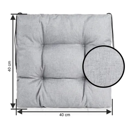 Poduszka na krzesło AURA SIT 40x40cm Jasny Szary Melanż