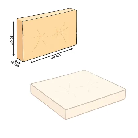 Poduszka MODULAR RATTAN oparcie 40x40cm Beżowy