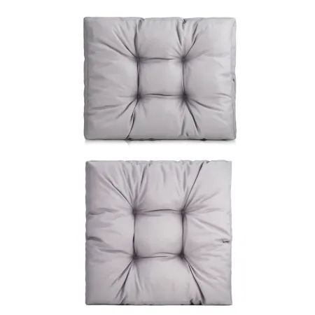 Zestaw poduszek MODULAR RATTAN 2x siedzisko 60x60cm + 2x oparcie 60x40cm Szary
